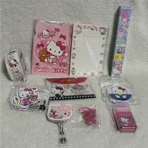 Hello Kitty Bundle #1G - Badge Reel Stickers Notepad & More